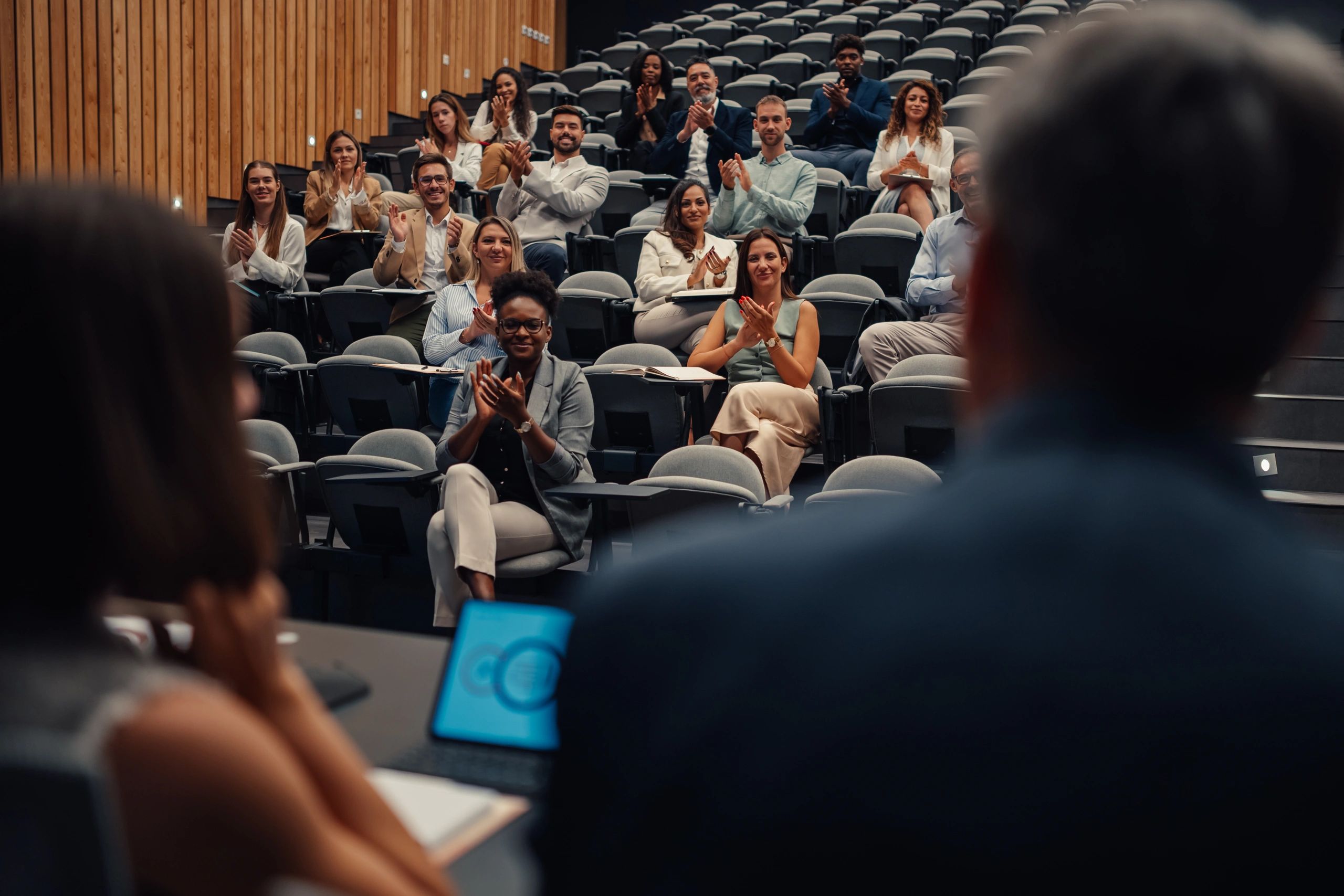 Audience attending a professional business conference